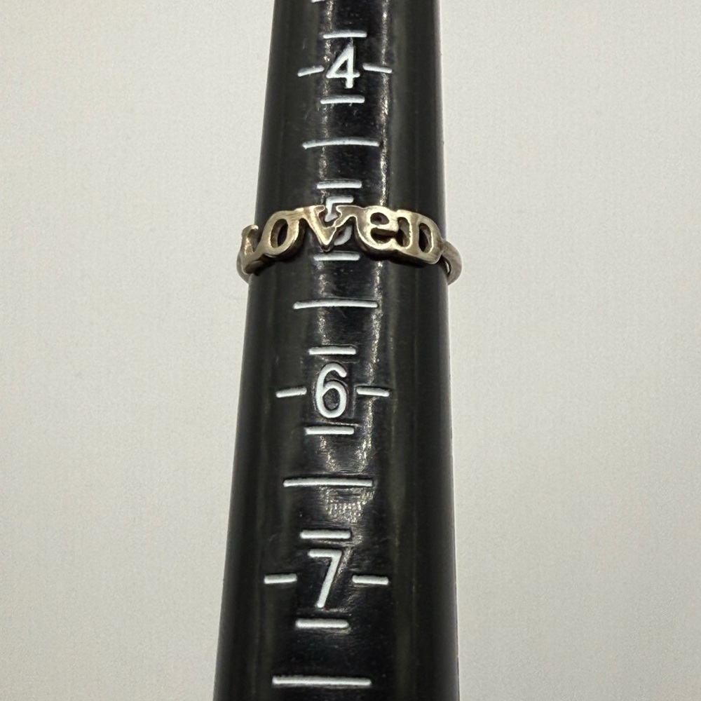 Dogeared Silver Love Script Ring - Picture 5 of 5